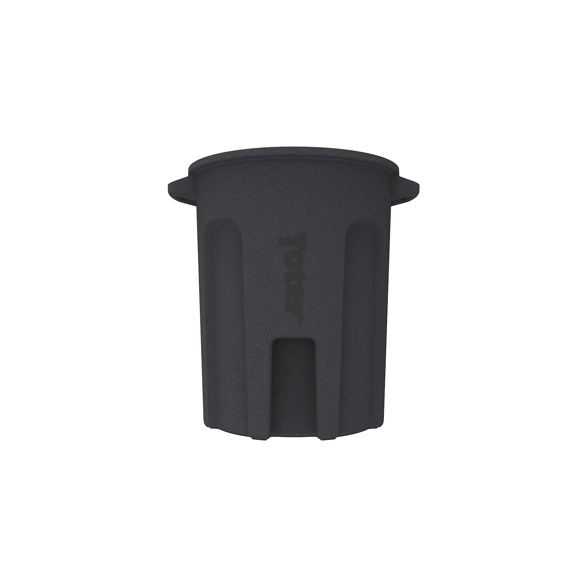 TOTER Round Trash Can - 55 Gal, Molded Plastic, Lift Handle, Granite, Model# RND55-B